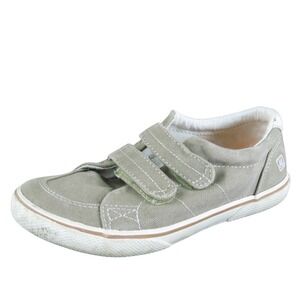 SPERRY Unisex Sneaker Halyard Sz‎ T 12 Medium Brown Fabric Hook & Loop